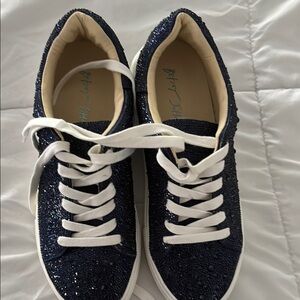 Betsey Johnson Midnight Blue Sparkle Sneakers